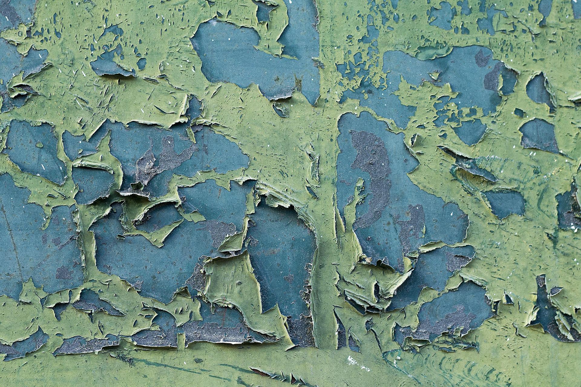 black mold and asbestos peeling paint